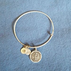Alex and Ani initial "P" bracelet